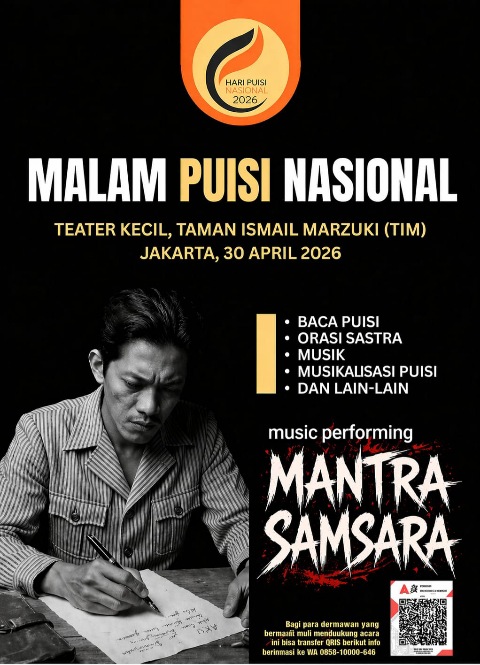 flayer Malam Puncak Hari Puisi Nasional 2026