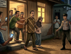 Bermalam di Rumah Santrinya, Modin Desa Tunggul Pandean Jepara Digerebek Warga